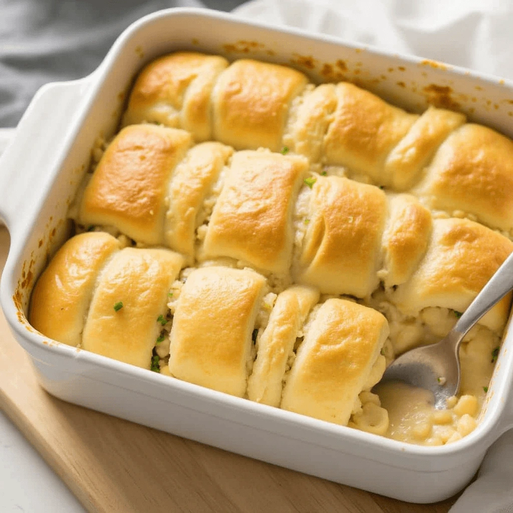 Chicken pot pie with crescent rolls